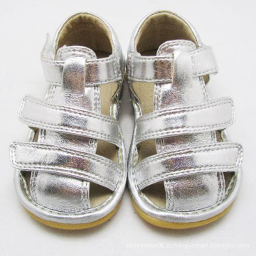 Sliver Baby Girl Squeaky Sandals